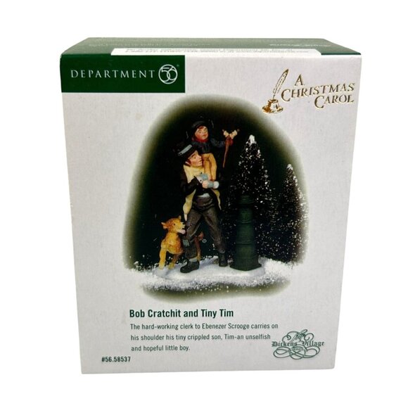 Department 56 Dickens Village Bob Cratchit Tiny Tim Heritage Collection Figure - Picture 2 of 13